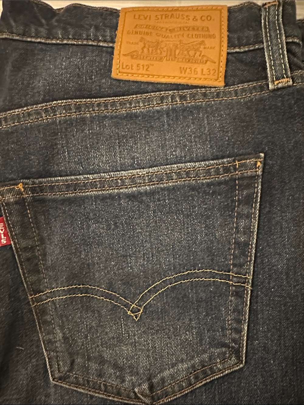 Levi's Men's Navy Slim Straight 512 Jeans